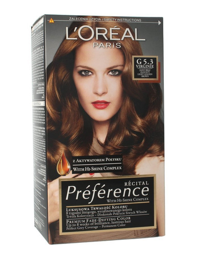 Loreal Farba Recital Preference G 5.3 Jasny Brąz Złocisty