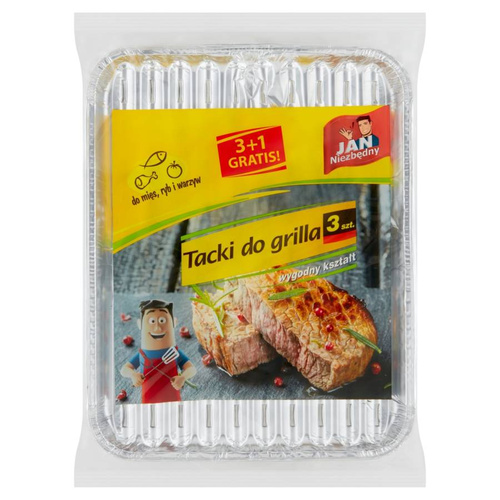 Sarantis Jan Niezbędny Tacki do grilia  1op.(3+1szt)