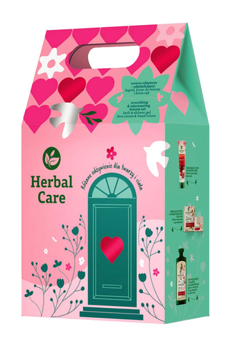 HERBAL CARE Zestaw prezentowy Dzika róża (Kąpiel odżywcza 500ml +Krem do twarzy 50ml+ Krem do rąk 100ml)