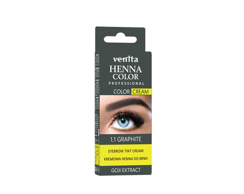 VENITA Henna Color Kremowa Henna do brwi z ekstraktem z Goji - 1.1 Graphit (grafitowa)