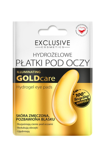EXCLUSIVE COSMETICS Goldcare Płatki hydrożelowe pod oczy Złote 1 para