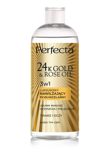 PERFECTA 24K Gold & Rose Oil Płyn micelarny do każdej cery 400 ml