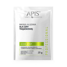 Apis Acne-Stop Maska algowa dla cery trądzikowej z bambusem, zieloną herbatą i czarnym błotem z Morza Martwego 20g