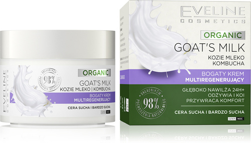 Eveline Organic Goat's Milk Bogaty Krem multiregenerujący na dzień i noc - cera sucha i bardzo sucha 50ml