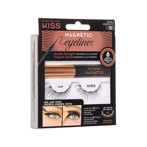 KISS Zestaw Lure (rzęsy magnetyczne + eyeliner) 1op
