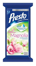 Presto ŚciereczkI czyszczące+płyn 2w1 uniwersalne Magnolia  1op.-72szt
