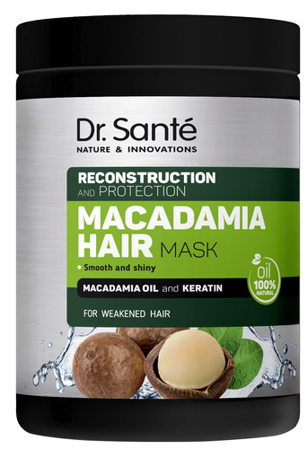 DR. SANTE Macadamia Hair Maska regenerująca do włosów z Olejem makadamia i Keratyną 1000 ml