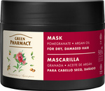 Green Pharmacy Maska do Włosów Granat & Olej Arganowy 300 ml - Do Włosów Suchych i Zniszczonych
