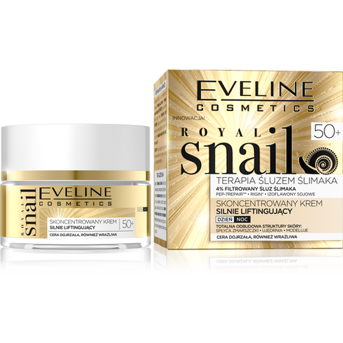 Eveline Royal Snail 50+ Skoncentrowany Krem silnie liftingujący na dzień i noc  50ml