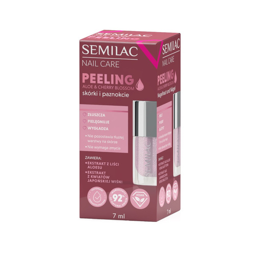SEMILAC Peeling do skórek i paznokci Aloe & Cherry Blossom 7 ml