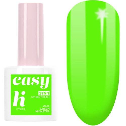 Hi Hybrid Lakier hybrydowy Easy 3w1 Lunapark #614 Green Monster 5ml