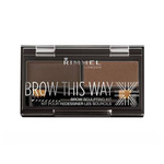 Rimmel Zestaw do brwi Brow This Way 2 w 1 – pomada i cień oraz wygodny aplikator i szczoteczka 003