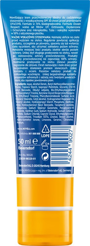NIVEA SUN Lekki Krem Nawilżający do Twarzy SPF30 50 ml