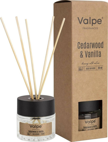 Valpe Dyfuzor Zapachowy Cedr-Wanilia z Patyczkami 50ml