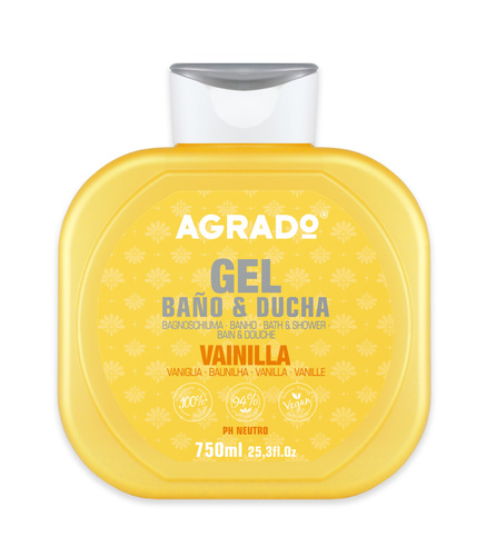 AGRADO Żel pod prysznic i do kąpieli Wanilia 750 ml