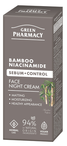 Green Pharmacy Krem na noc z Bambusem i Niacynamidem 50 ml