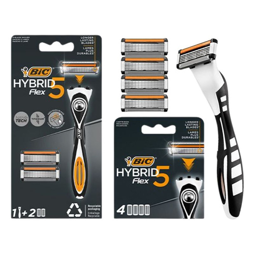 BIC Hybrid 5 Flex Maszynka do Golenia + 6 wkładów