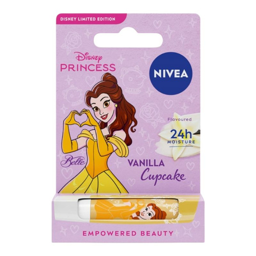 NIVEA Disney Princess Pomadka do Ust Vanilla Cupcake Belle 4.8 g - Edycja Limitowana