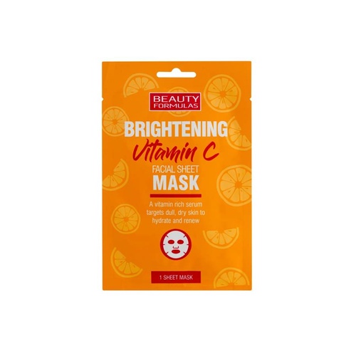 Beauty Formulas Brightening Vitamin C Maska rozjaśniająca na tkaninie z Witaminą C