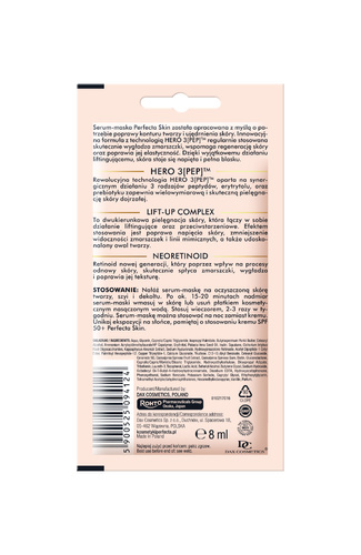 PERFECTA Skin MK Liftingująca maska-serum przeciwzmarszczkowe 8 ml