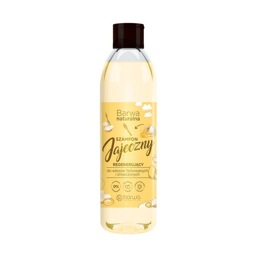 BARWA Naturalna Szampon do włosów Jajeczny regenerujący - włosy farbowane i zniszczone  300ml