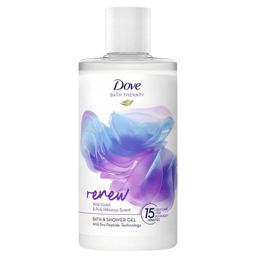 DOVE Bath Therapy Renew Płyn do kąpieli i pod prysznic Violet & Hibiscus 400 ml