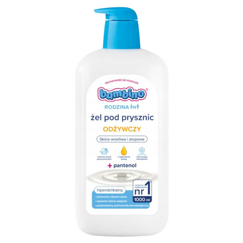 BAMBINO Żel pod prysznic hiperdelikatny z pantenolem - odżywczy 1000 ml