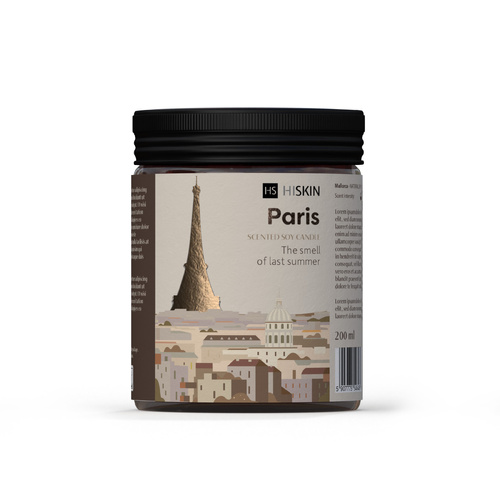 Hiskin Home Świeca Sojowa Travel - Paris 200ml