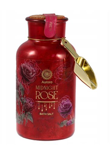 Aurora Midnight Rose - sól do kąpieli z suszoną różą 600g