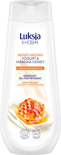 Luksja Silk CareNawilżający Kremowy Żel pod prysznic -  Jogurt i Miód Manuka 500ml