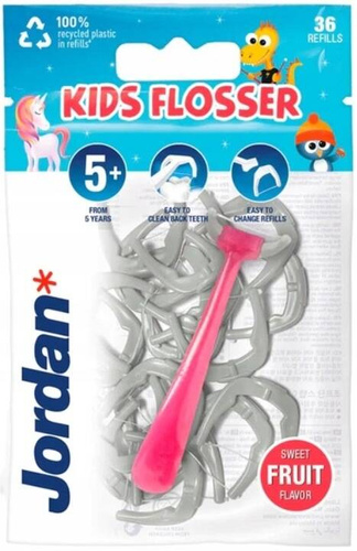 Jordan Kids Flosser Nici dentystyczne dla dzieci 5+ 36 szt