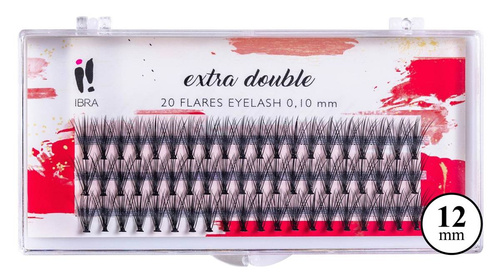 IBRA Kępki rzęs EXTRA DOUBLE C-0.10 - 12mm