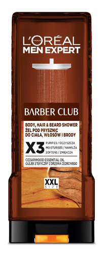 LOREAL Men Expert Barber Club Żel pod prysznic do ciała,włosów i brody 400 ml