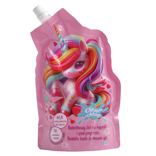 CHLAPU CHLAP Bąbelkowy żel do kąpieli i pod prysznic doypack - zapach wata cukrowa 400 ml