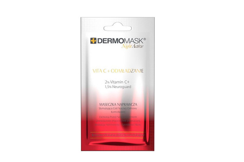 L'BIOTICA Dermomask Night Active Maseczka naprawcza na twarz - Vita C + Odmładzanie 12ml