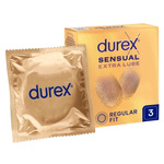 DUREX Sensual Extra Lube - Prezerwatywy Supercienkie Dodatkowo Nawilżane 3 sztuki