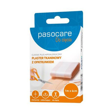 PASOCARE Classic Plus Hipoalergiczny Plaster tkaninowy z opatrunkiem - do cięcia 1m x 6cm