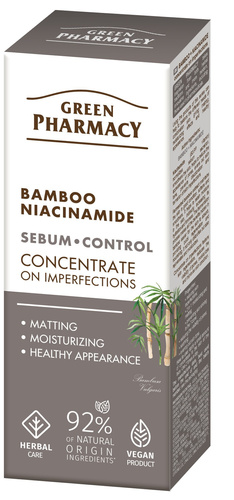 GREEN PHARMACY Koncentrat Bambus & Niacynamid 30 ml - Przeciw Niedoskonałościom