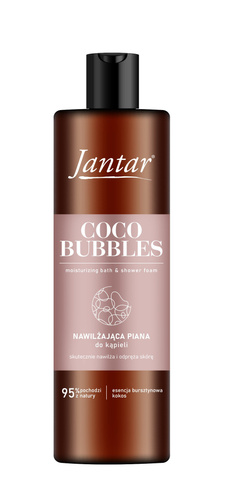 Jantar Coco Bubbles - Nawilżająca Piana do Kąpieli z Esencją Bursztynową i Kokosem, 400 ml