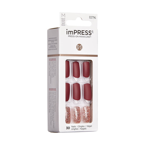 KISS Sztuczne Paznokcie samoprzylepne imPress - KIMM010 (rozmiar M) 1op.(30szt)