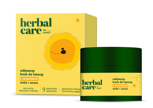 HERBAL CARE My Honey Krem do twarzy z ceramidami i miodem na dzień 50 ml - odżywczy dla cery suchej, matowej i zmęczonej
