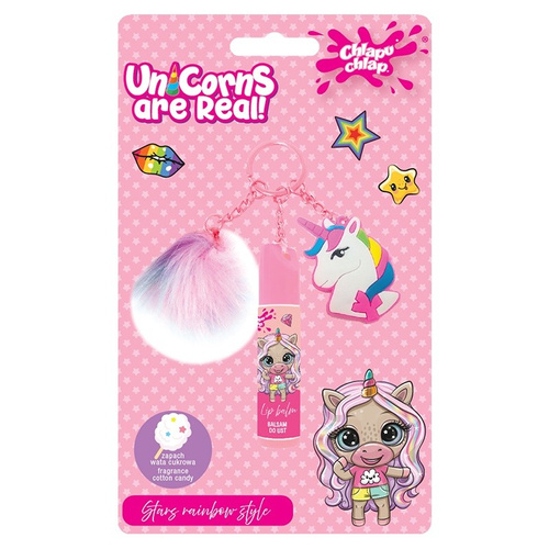 Balsam do ust z brelokiem Unicorns - wata cukrowa 3,5 g