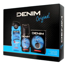 DENIM Original Zestaw prezentowy (woda po goleniu 100ml, żel pod prysznic 250ml i dezodorant spray 150ml)