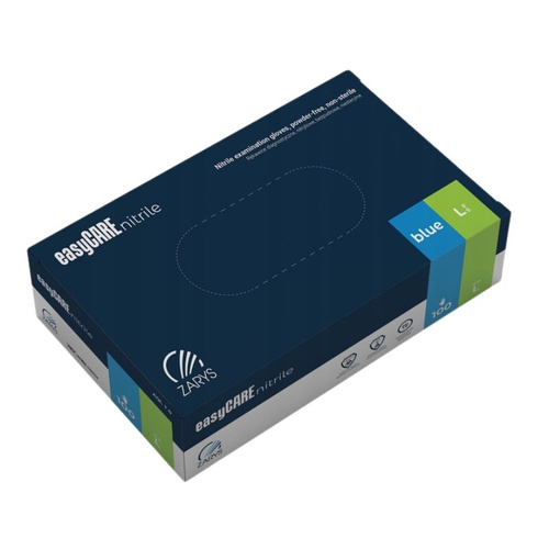 Rękawice nitrylowe easyCARE A100 XL bezpudrowe niebieskie