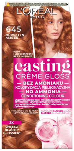L'Oréal Casting Creme Gloss Krem koloryzujący 645 Bursztyn