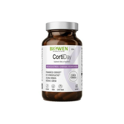 Biowen Mental Health CortiDay dla równowagi i redukcji stresu obniza kortyzol 60 kapsułek