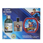 CORINE DE FARME Warner Bros Zestaw prezentowy Superman (woda toaletowa 50ml + Żel pieniący 3w1 300ml + Pudełko na przekąski)