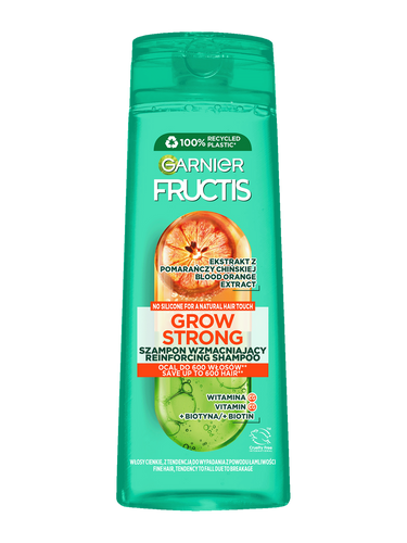 Fructis Grow Strong Szampon do włosów wzmacniający - Blood Orange 400ml