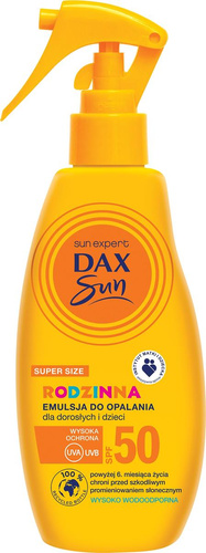 Dax Sun Rodzinna Emulsja do opalania dla dorosłych i dzieci SPF50  200ml