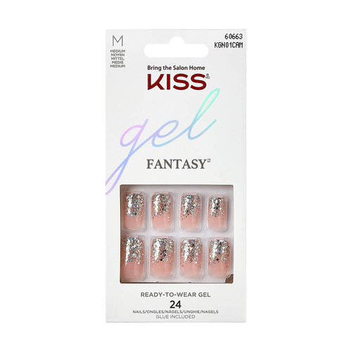 KISS Sztuczne Paznokcie Gel Fantasy - Fanciful (rozmiar M)(24szt)